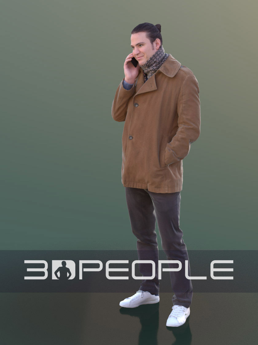 Marcel 10307 - Phone Casual Man Low-poly 3D model_4
