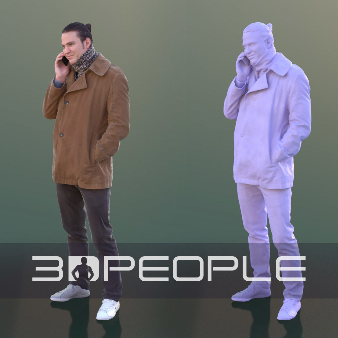 Marcel 10307 - Phone Casual Man Low-poly 3D model_2
