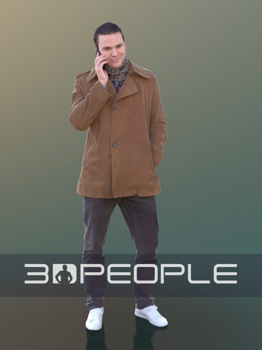 Marcel 10307 - Phone Casual Man Low-poly 3D model_3