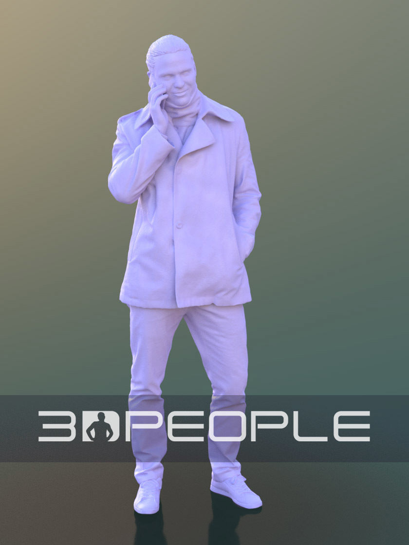 Marcel 10307 - Phone Casual Man Low-poly 3D model_5