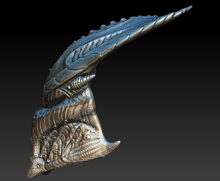 Venom predator bio mask 3D model_4