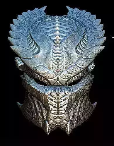 Venom predator bio mask 3D model