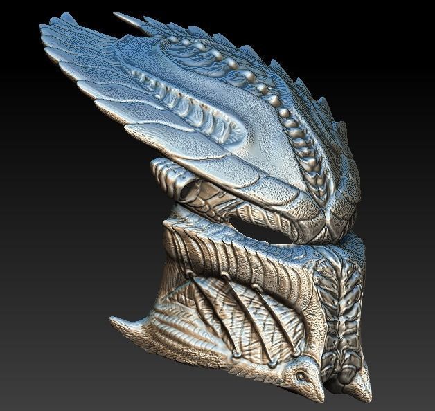 Venom predator bio mask 3D model_2