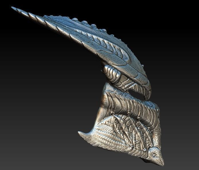 Venom predator bio mask 3D model_3