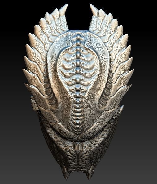 Venom predator bio mask 3D model_5