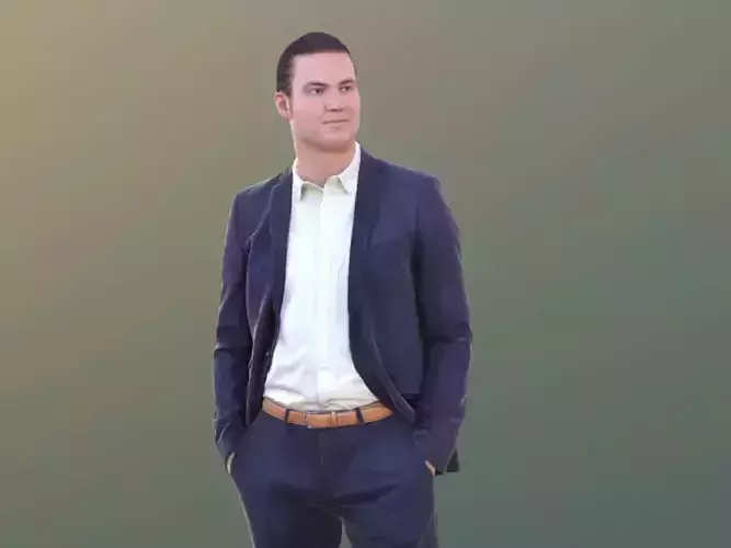Marcel 10308 - Standing Business Man Low-poly 3D model