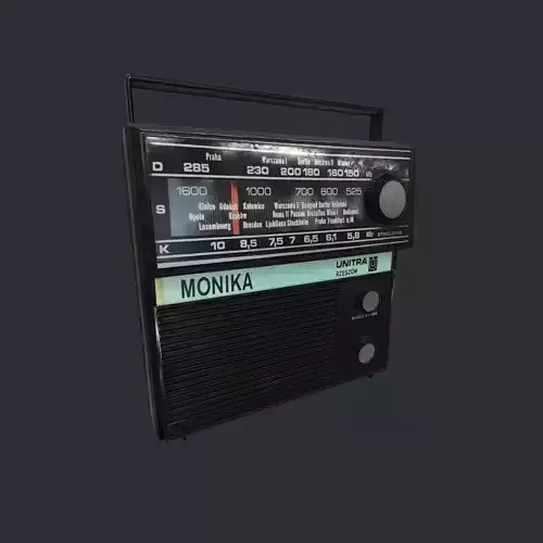 Vintage Radio Transistor Low-poly 3D model