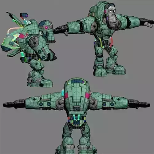 cybermonkey model humanoid robot Low-poly 3D model