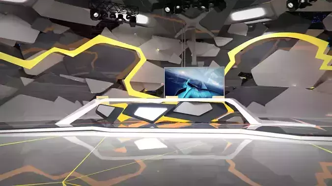 Virtual Broadcast Studio 13 3D model