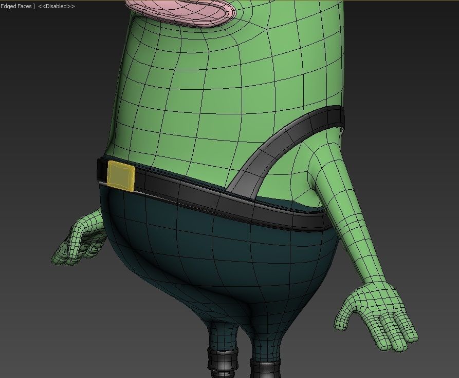 fish spongebob square pants Low-poly 3D model_2