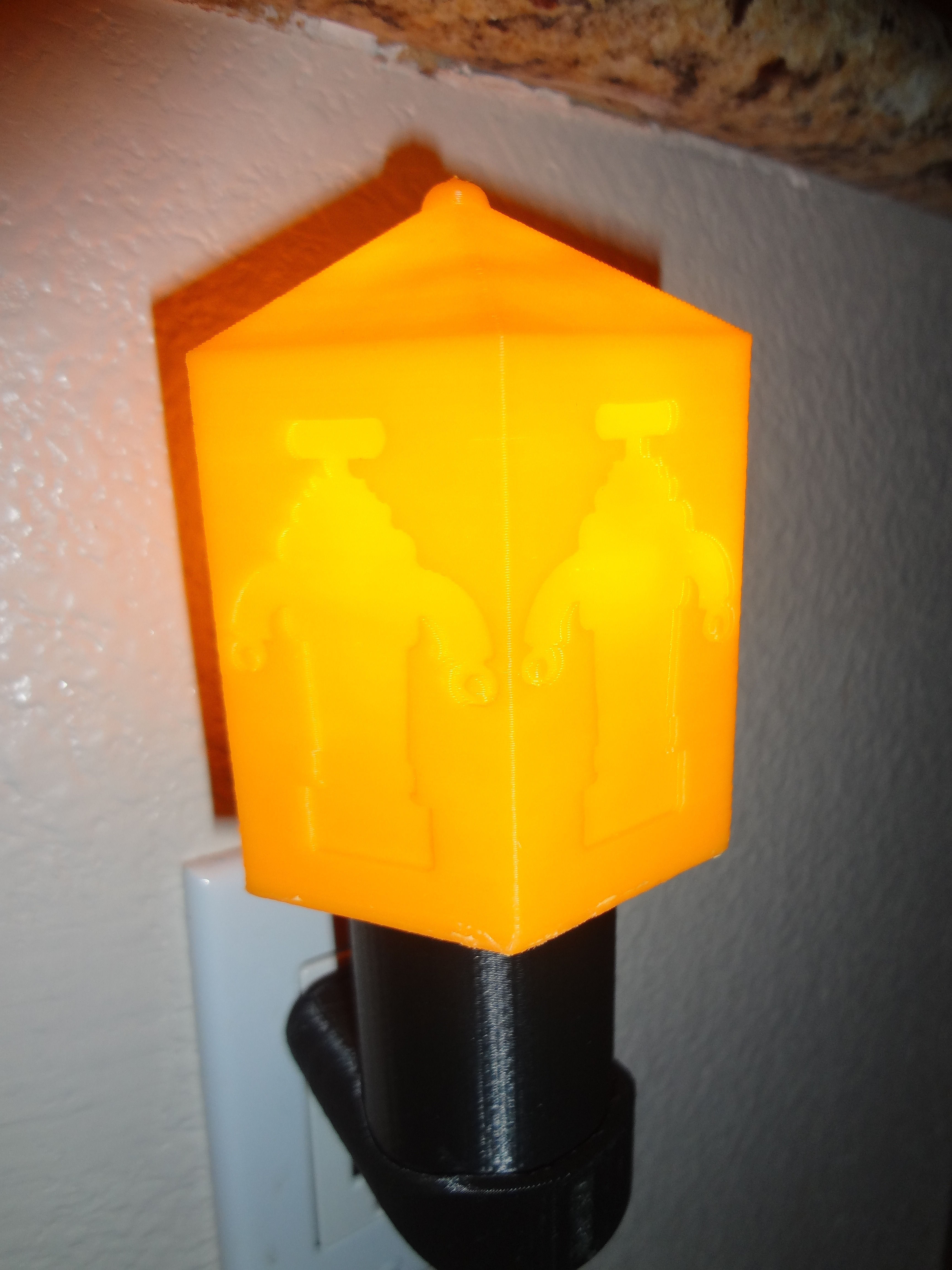 Robot Hexagon Night Light 3D print model_1