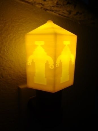 Robot Hexagon Night Light 3D print model_2
