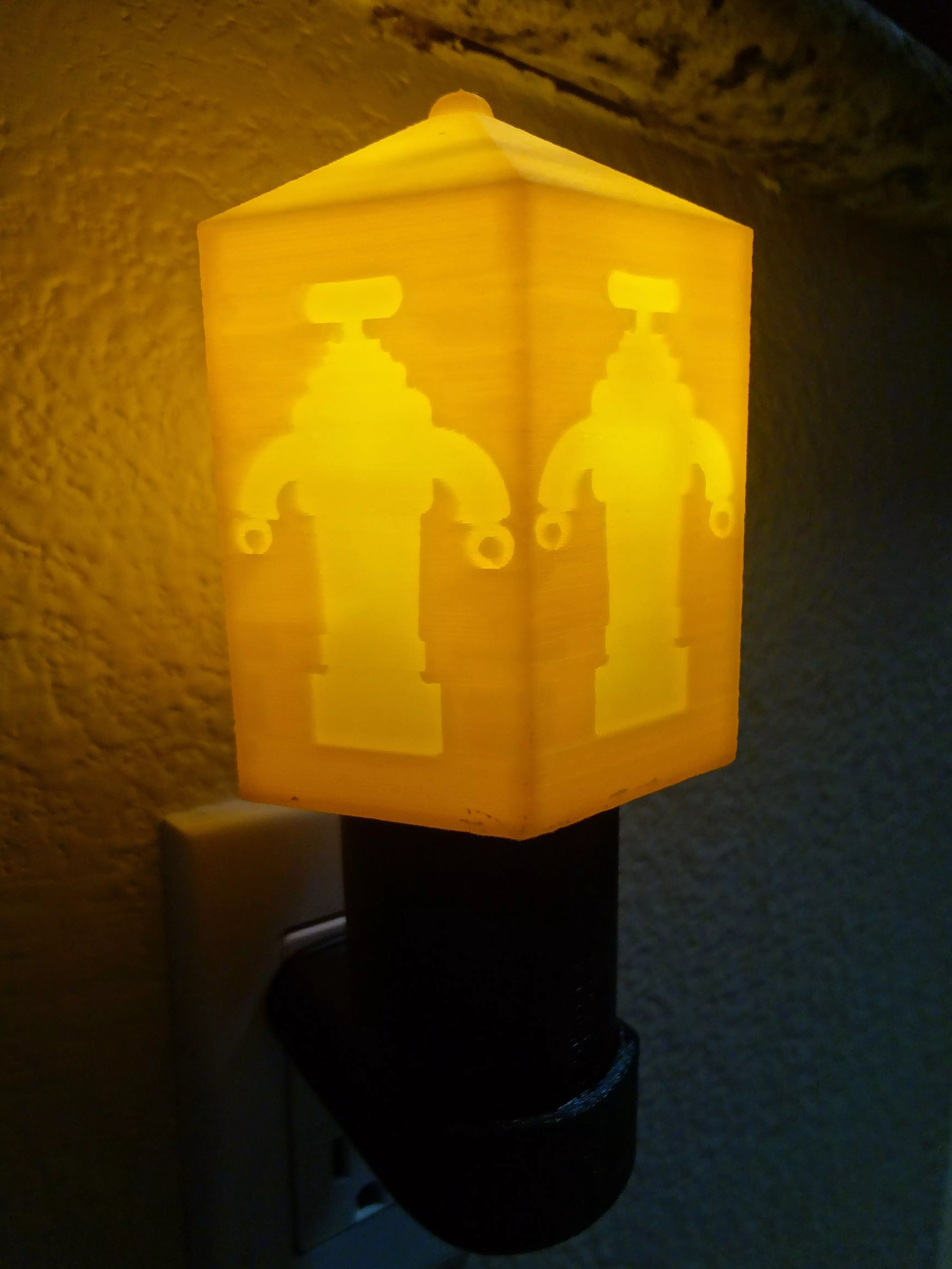 Robot Hexagon Night Light 3D print model_0