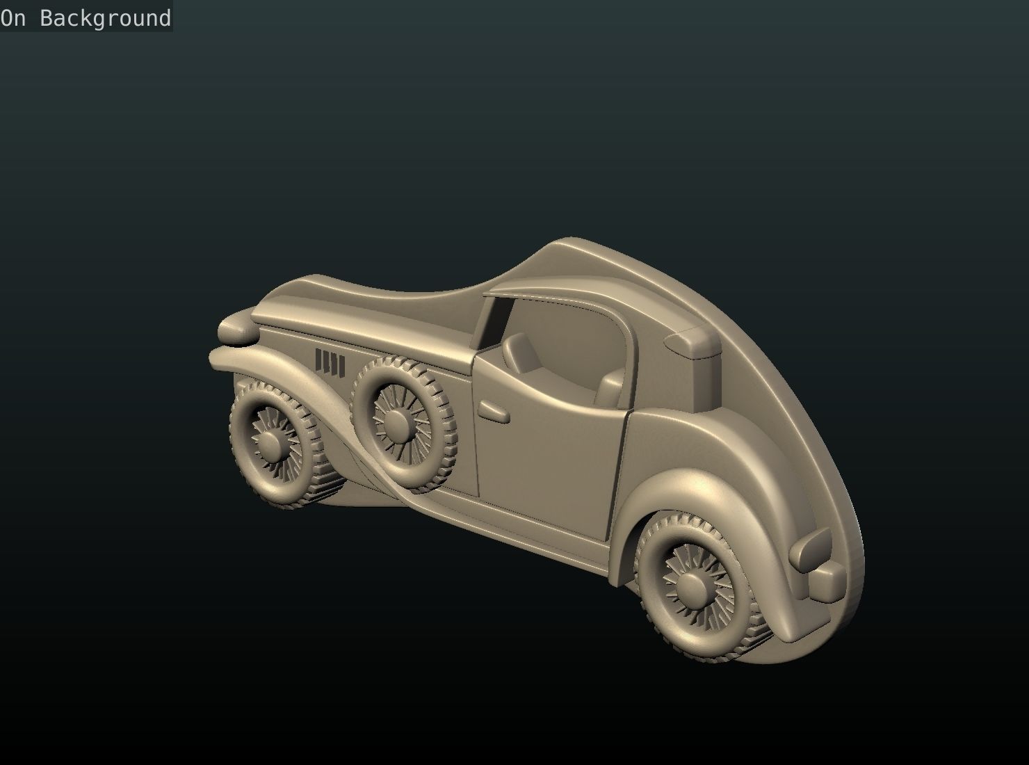 Retro Car Relief 3D model 3D printable | CGTrader