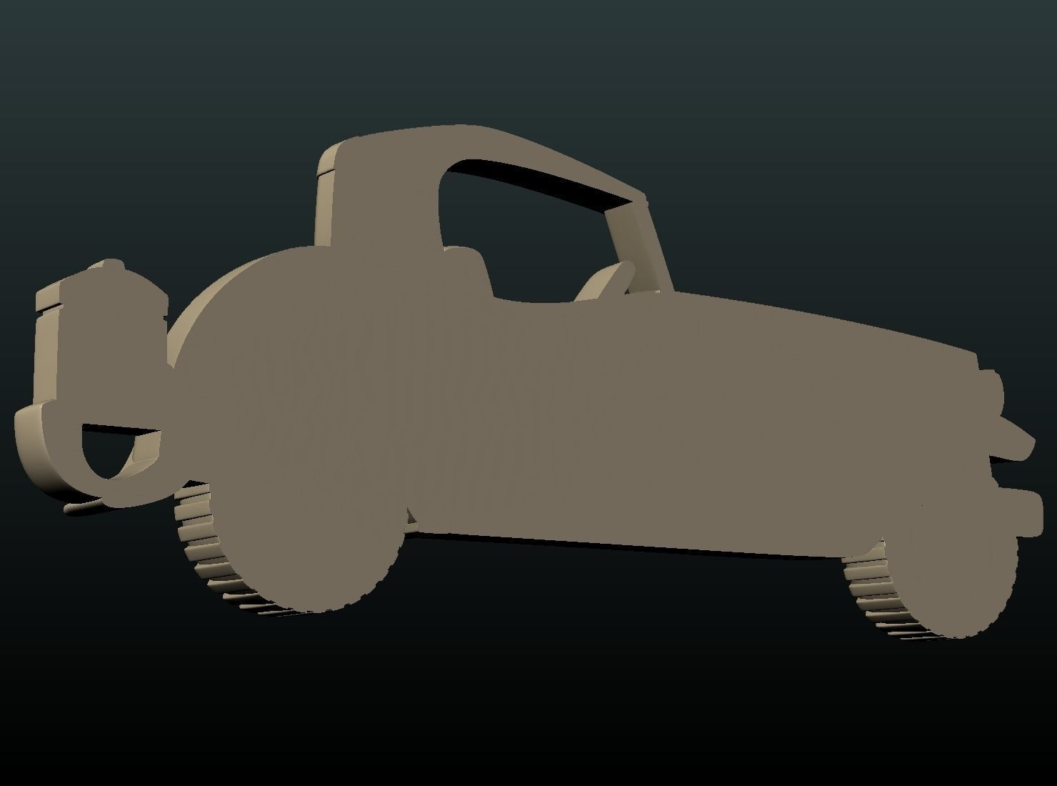 Retro Car Relief 3D model 3D printable | CGTrader