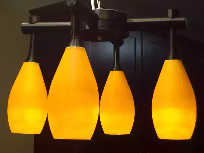 Four Lamp Chandelier 3D print model