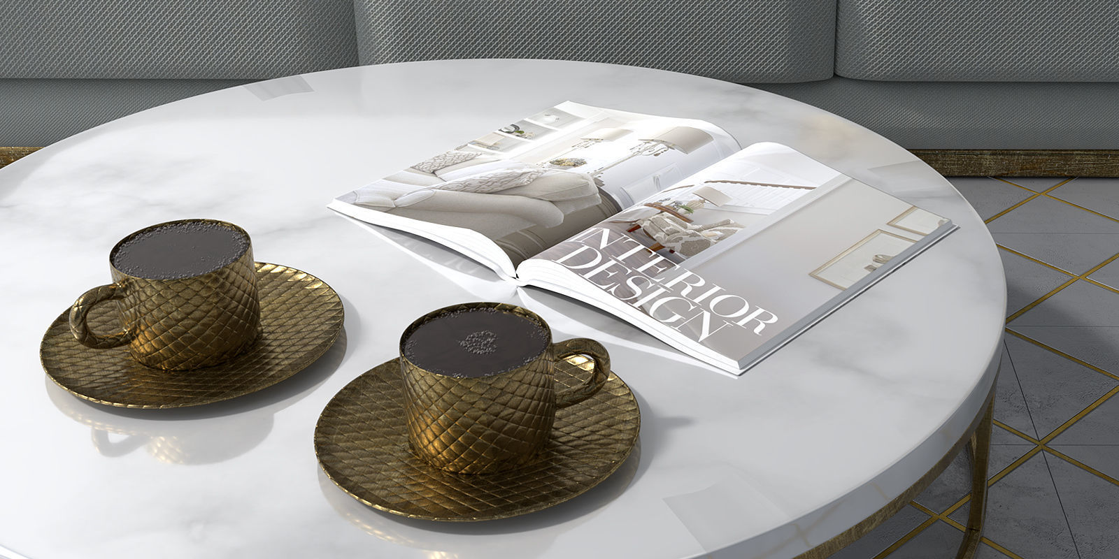 Living room 3D model_3