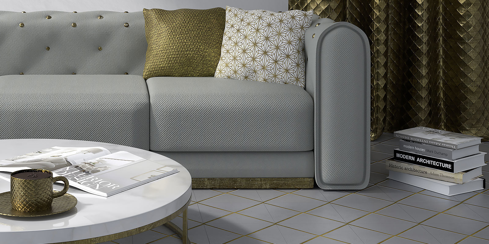 Living room 3D model_2