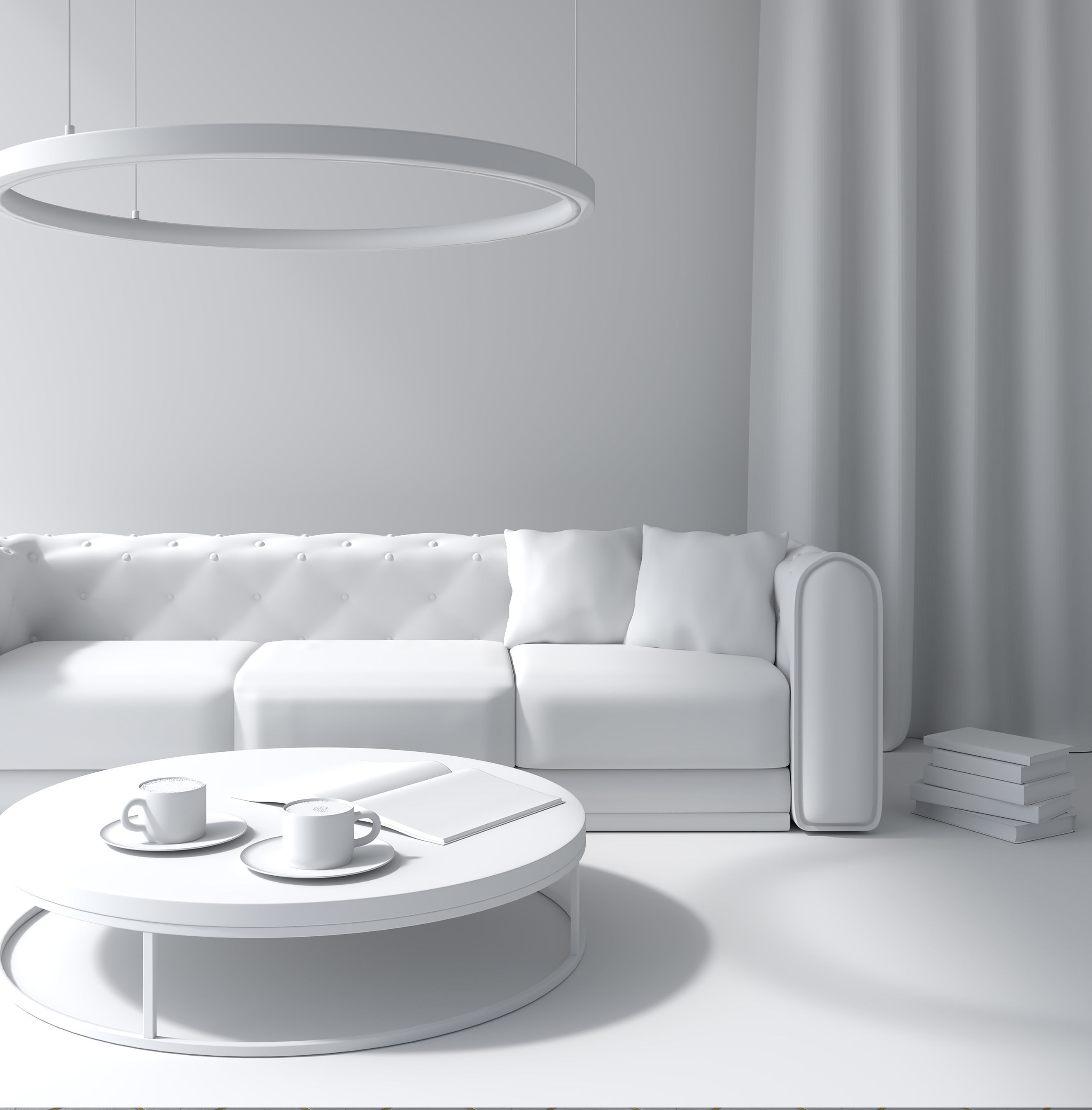 Living room 3D model_1
