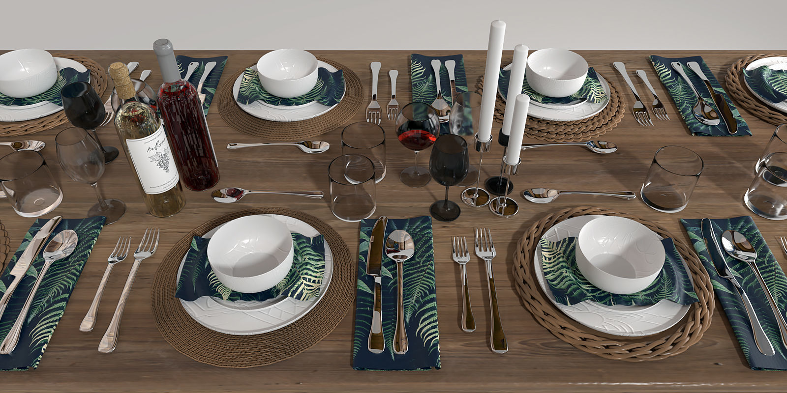dining room set 3D model_3