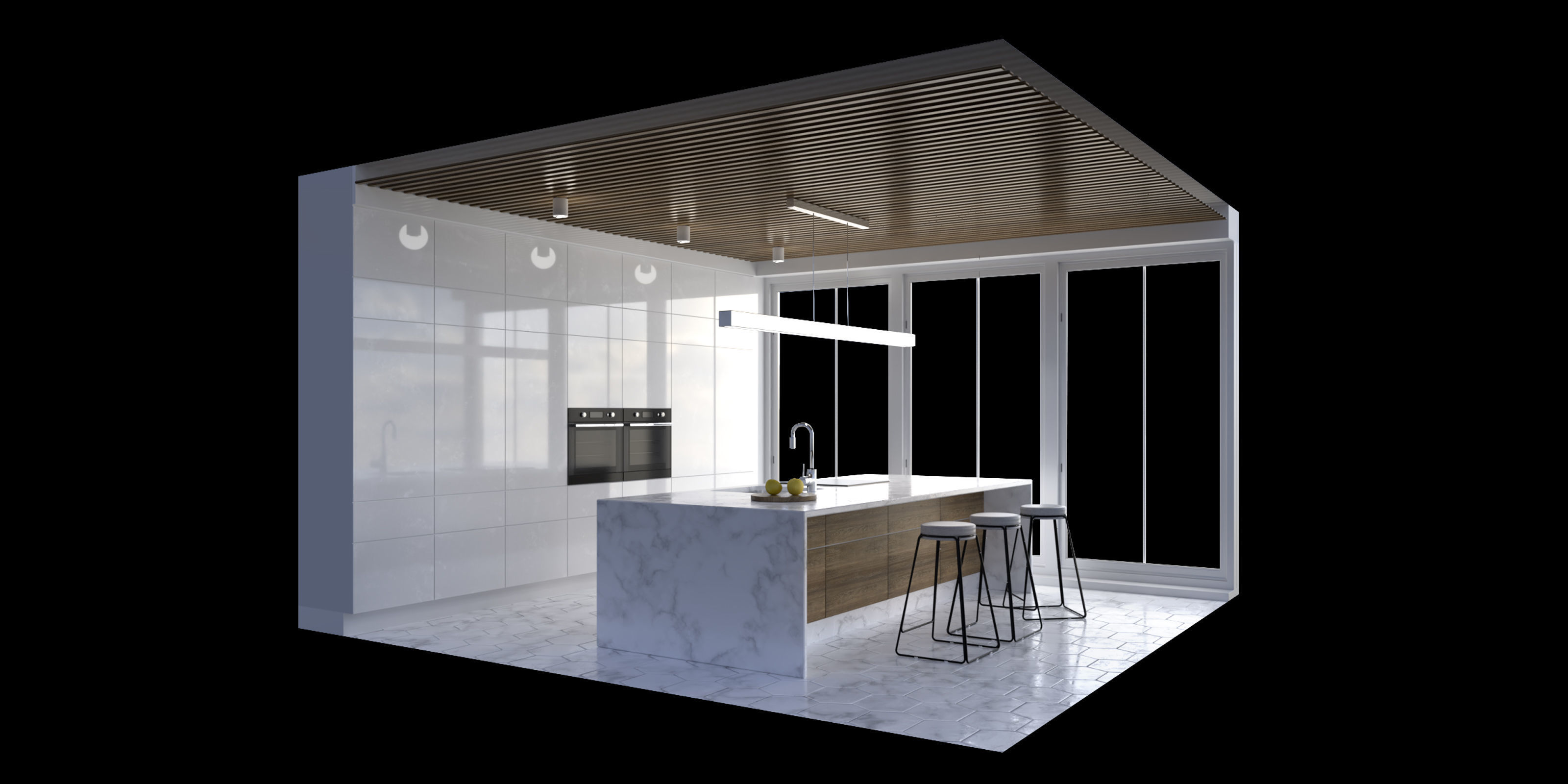 kitchen furniture 3D model_1