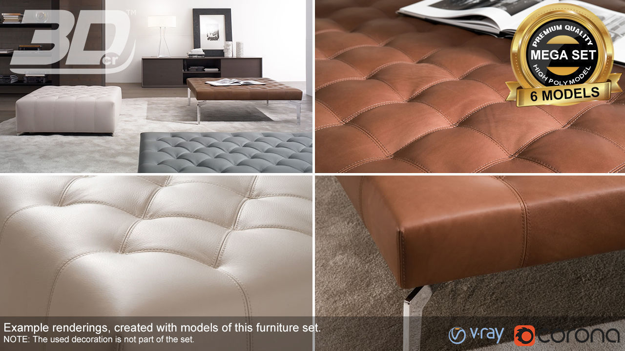 Mega Table Set Vol2 3D Model Collection_9