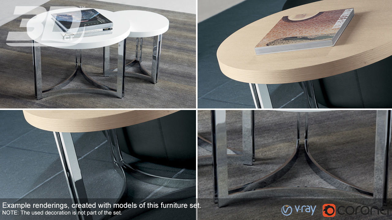 Mega Table Set Vol2 3D Model Collection_1