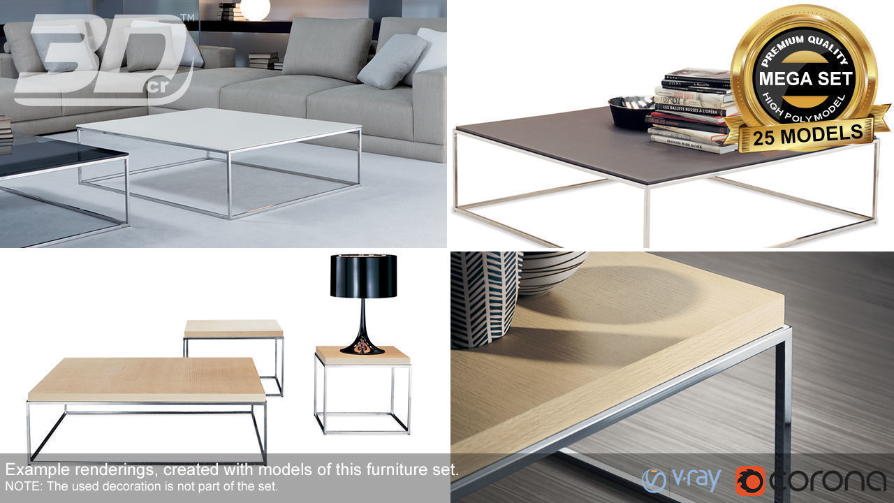 Mega Table Set Vol2 3D Model Collection_4