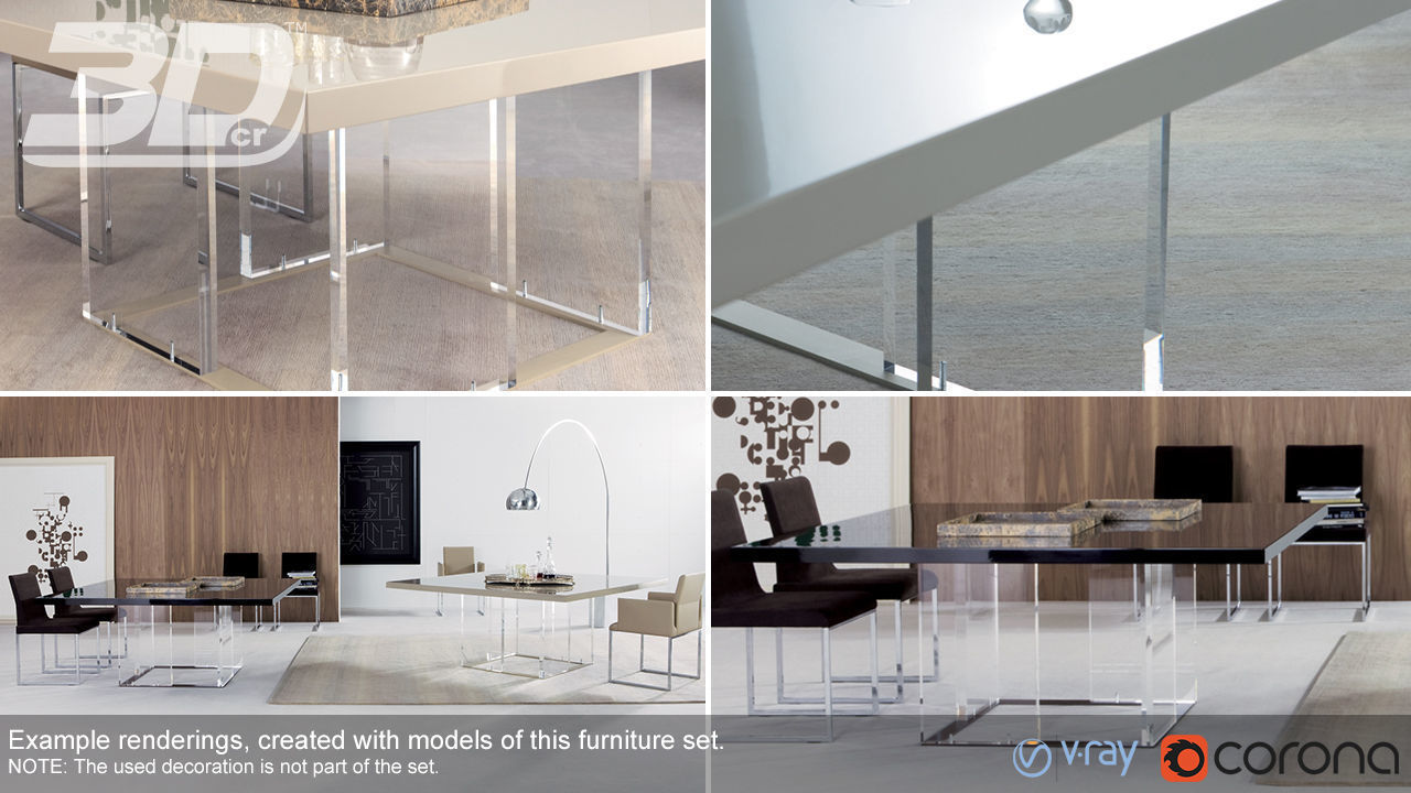 Mega Table Set Vol2 3D Model Collection_6