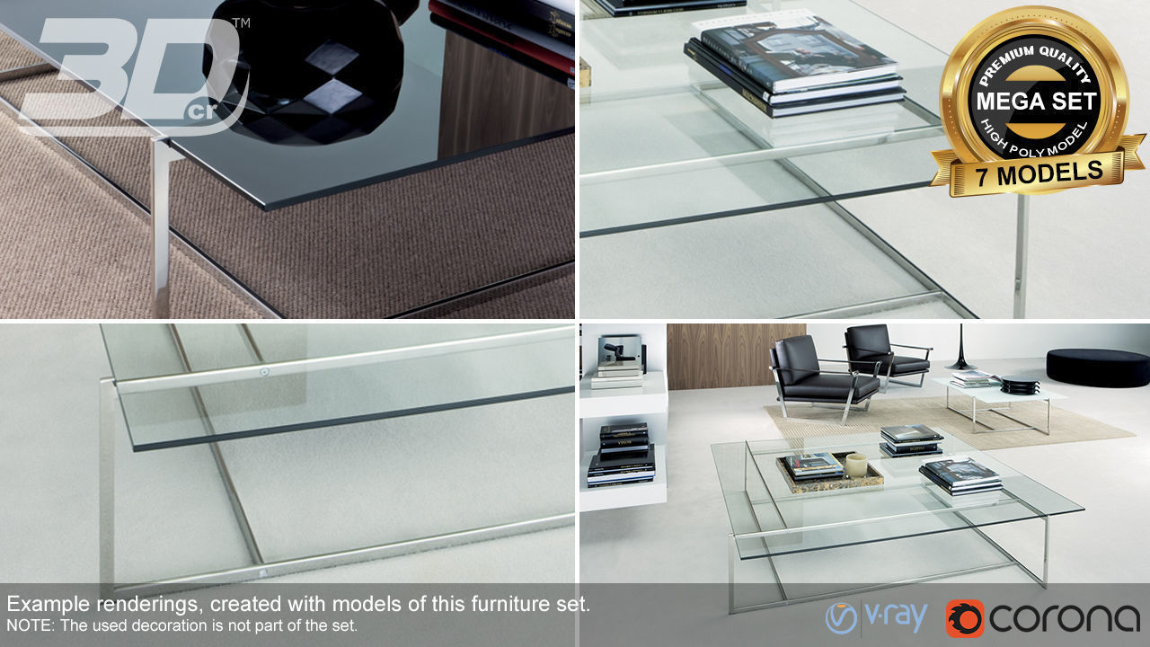 Mega Table Set Vol2 3D Model Collection_10