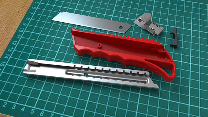 Generic paper Cutter - High detail 3D model_3