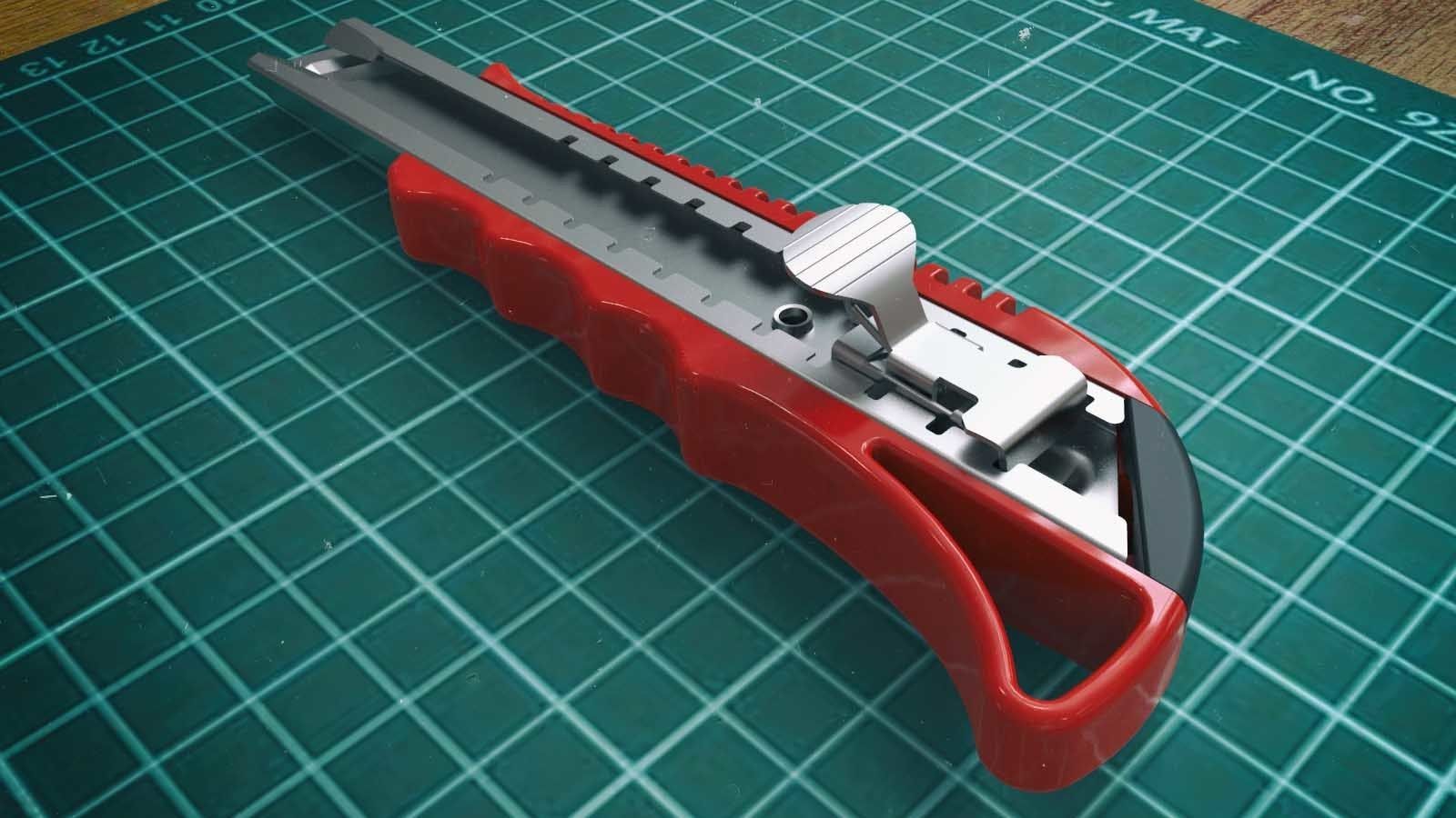 Generic paper Cutter - High detail 3D model_5