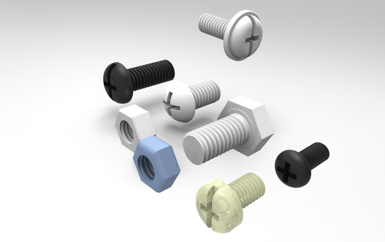 Bolt and nut Free 3D model_2
