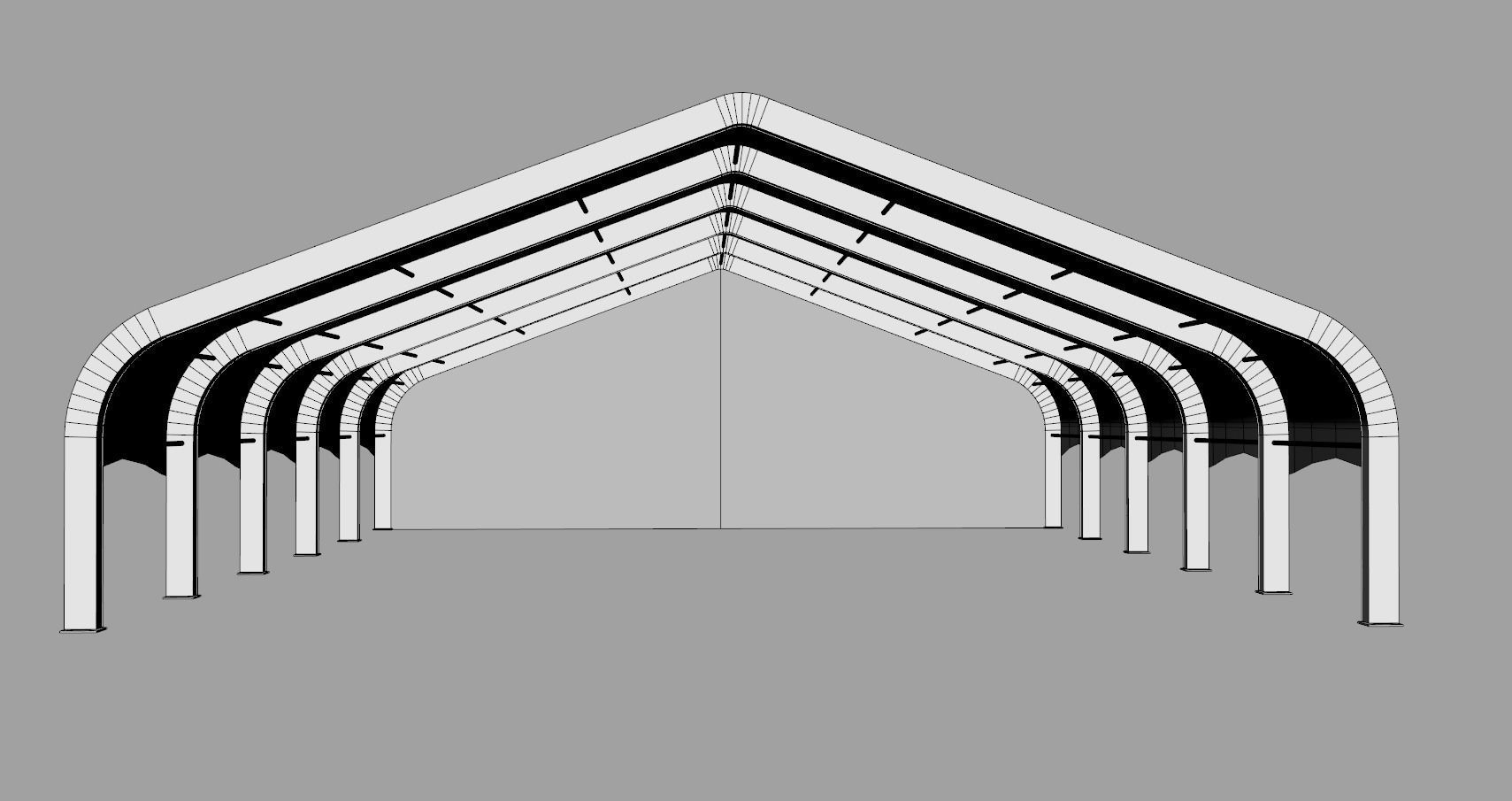 Clearspan Tent 3D model_7