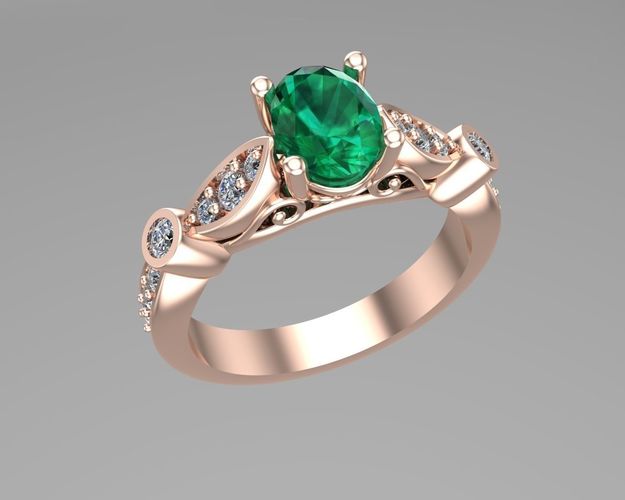 Diamond gold rings NN153 3D print model