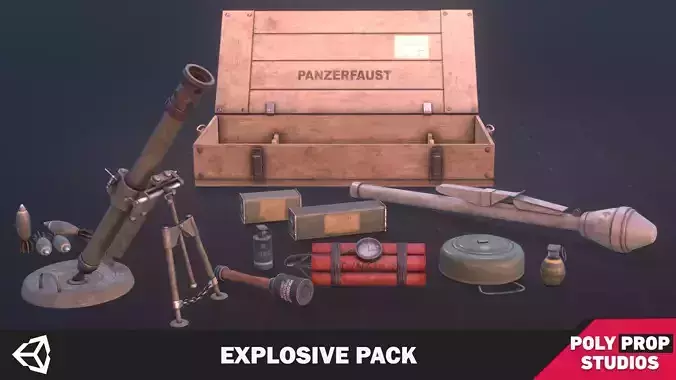 Explosive Pack  Low-poly 3D model