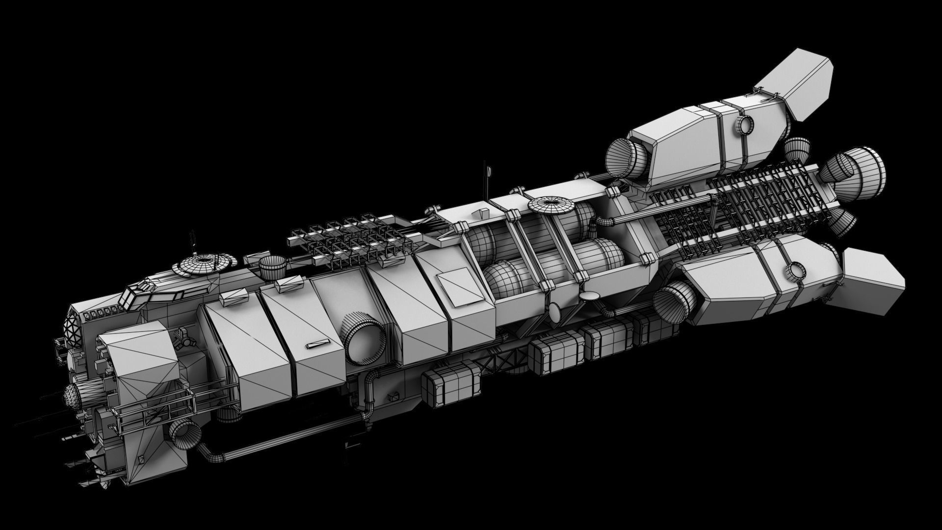 Helios civilian frigate 3D model_4