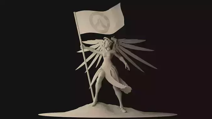 Rigged Mercy 3D model