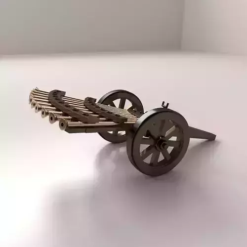 Da Vinci Machine Gun 3D model