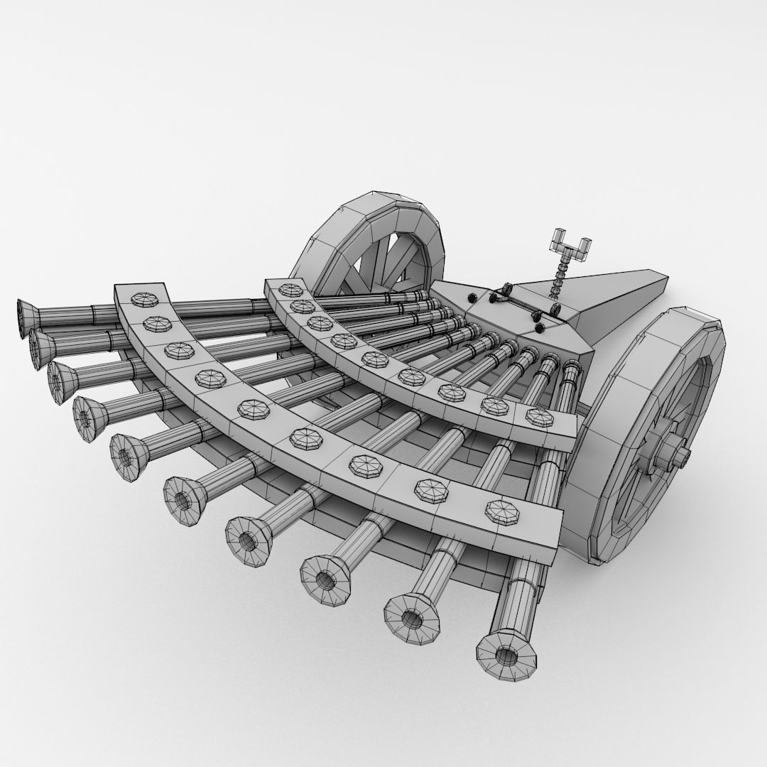 Da Vinci Machine Gun 3D model_5