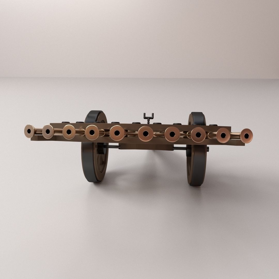 Da Vinci Machine Gun 3D model_3