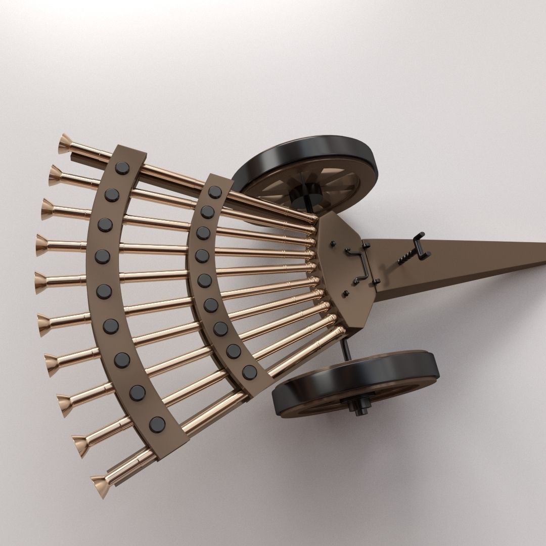 Da Vinci Machine Gun 3D model_1