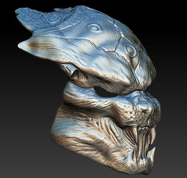 Panther predator bio mask 3D model_3