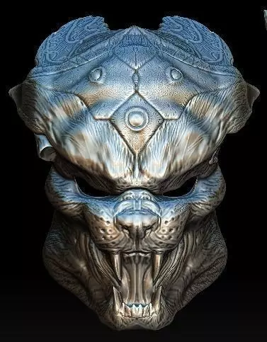 Panther predator bio mask 3D model_0
