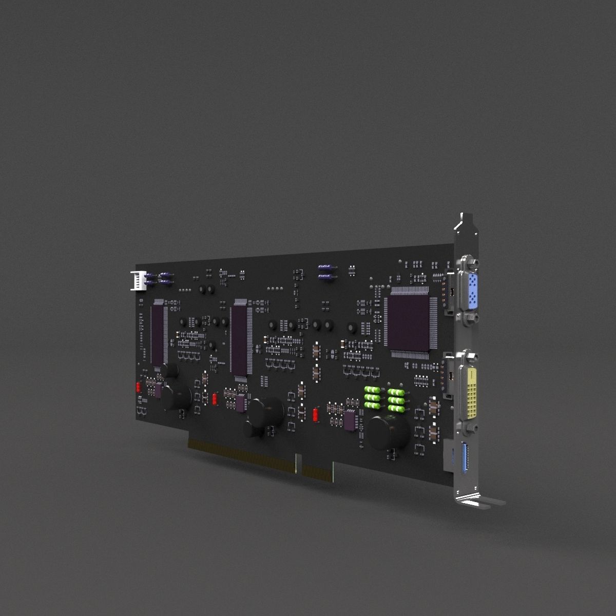 Video card 3D model_1