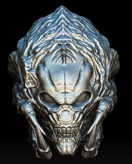 Predalien predator bio mask 3D model_0