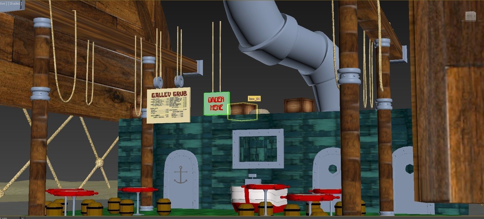 krusty krab Low-poly 3D model_2