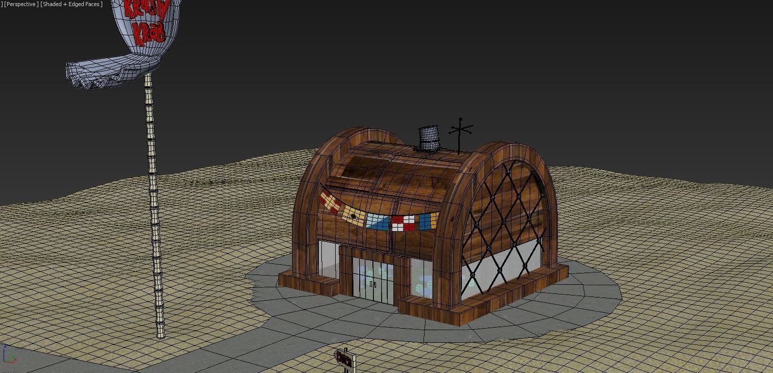 krusty krab Low-poly 3D model_4