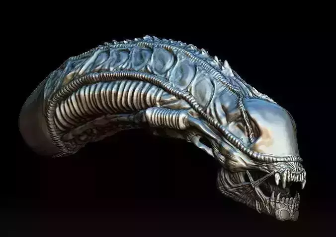 Alien warrior head  3D model