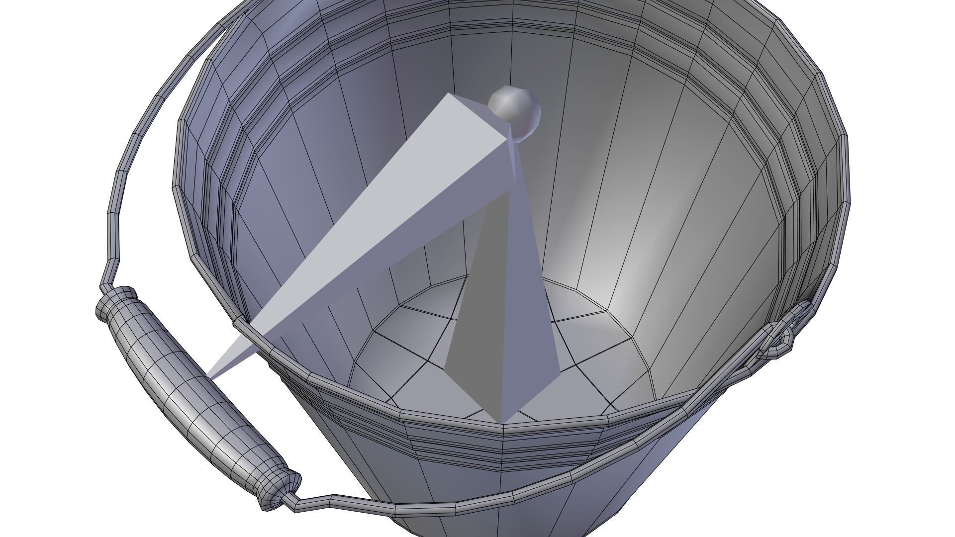 Low Poly Steel Bucket Low-poly 3D model_15